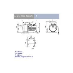 LOWARA Xylem Pompe De Surface Centrifuge LOWARA Pompe Autoamorçante Pour Eau Claire 0,37 KW - BGM 3 Garden 6 LOWARA Xylem Pompe De Surface Centrifuge LOWARA Pompe Autoamorçante Pour Eau Claire 0,37 KW - BGM 3 Garden -Atelier Chantier Soldes lowara pompe autoamorcante pour eau claire 037 kw bgm 3 garden 2