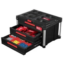 Rangement, Coffret, Holster & Sacoche MILWAUKEE Coffret 3 Tiroirs Packout - 4932472130 -Atelier Chantier Soldes milwaukee coffret 3 tiroirs packout 4932472130 5