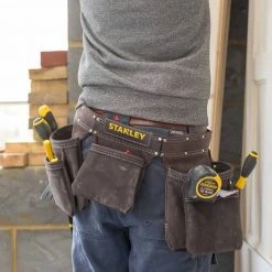 Rangement, Coffret, Holster & Sacoche STANLEY Ceinture Porte-outils En Cuir - STST1-80113 -Atelier Chantier Soldes stanley ceinture porte outils en cuir stst1 80113 3
